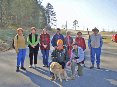 Us in the trailhead parking lot