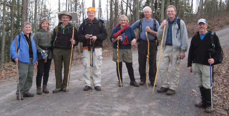 Happy Hikers at the start of the hike (as opposed to the finish of the hike)