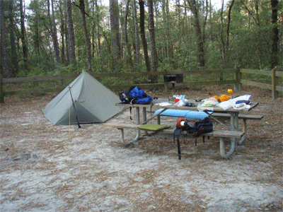 Our campsite at Devil's Hole