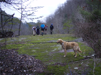 Jake on the Rock Ledge overlooking the Narrows