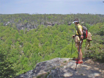 View from the escarpment at the top