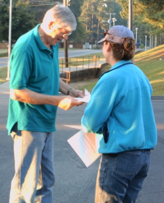 Following the rules, Suzanne compels Dr. Hite to fill out a waiver form, thus getting him, ironically, to grant a release to the college over which he presides. (A little fun was had with this.)