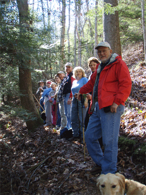 The Benton MacKaye Trail just north of the campground