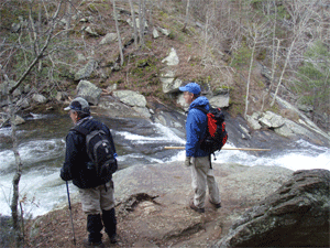 James and Randy at top of falls