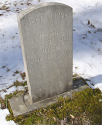 Cemetery stone along Meigs Mtn Trail