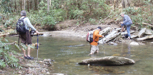 Rick crossing Wildcat Creek